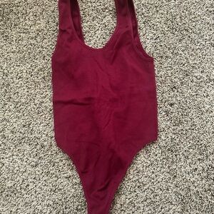 Burgundy Sleeveless Bodysuit Size Small